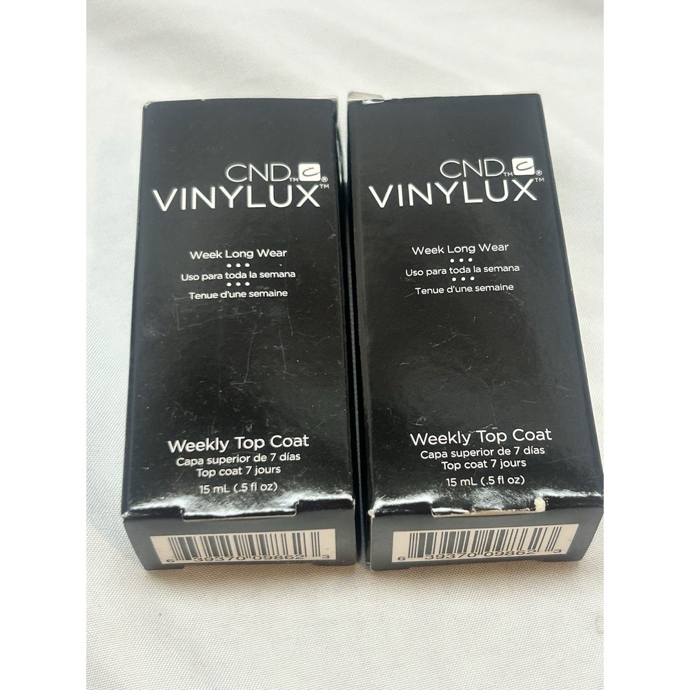 CND Vinylux Weekly Top Coat New In Box 15mL Each Lot Of Two